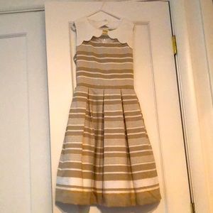 Bonnie Jean Tea Length Linen Dress- Size 12